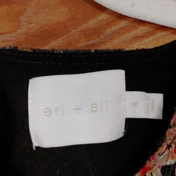 Anthropologie Eri + Ali Nevaeh Black Floral Lace Dress Size 4 - Picture 7 of 12